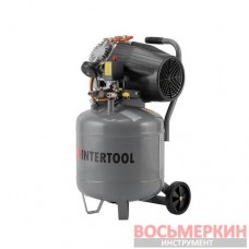 Компрессор 80 л вертикальный 2.2 кВт 220 В 8 атм 354 л/мин 2 цилиндра PT-0018 Intertool
