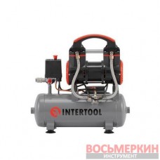 Компрессор 9 л 0.75 кВт 220 В безмасляный 2 цилиндра PT-0015 Intertool