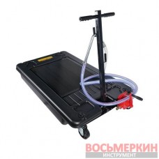 Поддон подкатной для слива масла с ручным роторным насосом для откачки масла 64л OCP17G G.I.Kraft