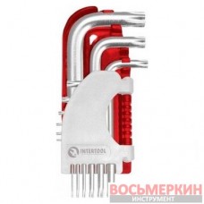 Набор Г-образных ключей TORX 9 шт., Т10-Т50, Cr-V, Small HT-1821 Intertool