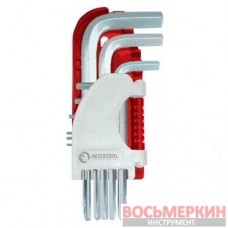 Набор Г-обр шестигранных ключей 9шт., 1.5-10 мм, S2, PROF HT-1803 Intertool