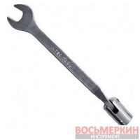 Ключ рожково - накидной шарн. 16мм Cr-V, покр. сатин-хромм XT-1416 Intertool