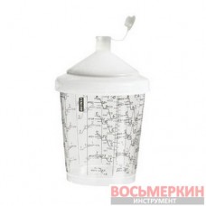 Смесительный пластиковый бачок для окрашивания, долива и хранения краски (внутренняя резьба) 600 мл RPC Italco