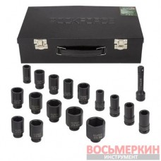 Набор головок ударных глубоких 16 предметов 3/4 6гр 12гр 17-50 мм RF-6163-5MPB RockForce