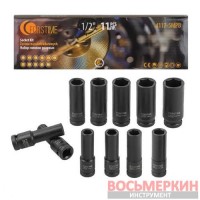 Набор ударных глубоких головок 11 предметов 1/2 6-граней FT-4117-5MPB Forstime