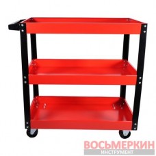 Тележка инструментальная с 3 открытыми полками и 2 колесами с фиксатором GI37106 G.I.Kraft