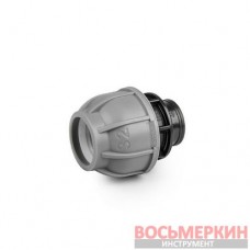 Муфта для труб PE, 20 мм, PN10, с наружной резьбой 3/4 DSRA10L20M34 Bradas
