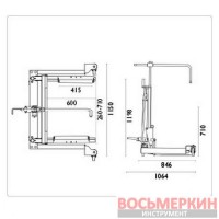 Гидравлическая тележка для колес 500 кг WTA500 AC Hydraulic