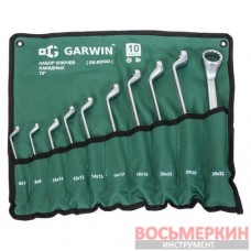 Набор ключей накидных 75° 10 предметов 6х7-30х32 мм GR-RDK03 Garwin