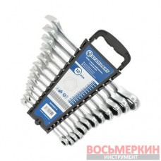 Набор ключей комбинированных с трещоткой 12 единиц на холдере NGW12ST-B Standart