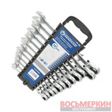 Набор ключей комбинированных с трещоткой и шарниром 8-19 мм 12 единиц на холдере NFGW1201ST Standart