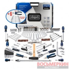 Набор инструментов 1/2 3/8 1/4 142+6 предметов SCH-41421-5 GOLD Scheppach