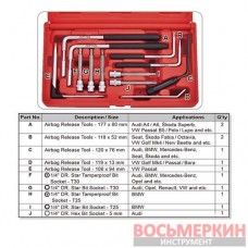 Набор инструмента для снятия подушек безопасности рулевого колеса 12ед. JGAI1206 Toptul