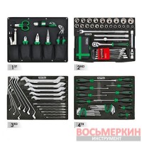 Ящик с инструментом модульный TBCE0202 3 секции 134ед. GCZ-134A Toptul