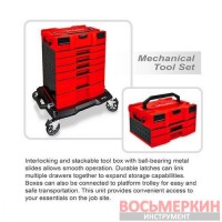 Ящик с инструментом модульный TBCE0202 3 секции 134ед. GCZ-134A Toptul